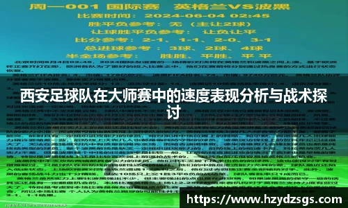 西安足球队在大师赛中的速度表现分析与战术探讨